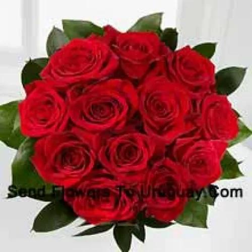 Bouquet de 12 roses rouges